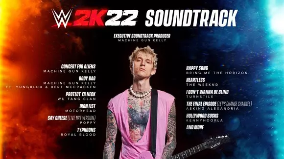 Machine Gun Kelly WWE 2K22 Partnership Image