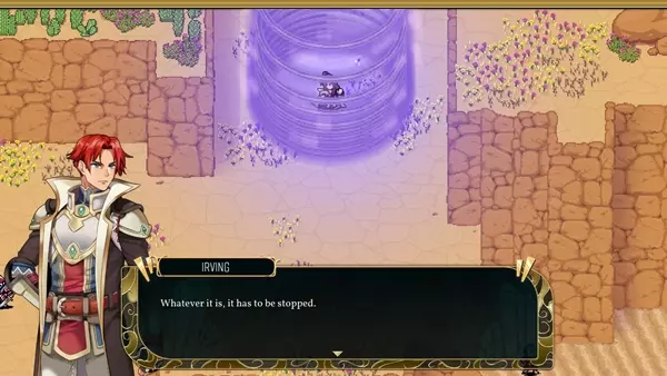 Irving imploring his unit to stop a powerful mage