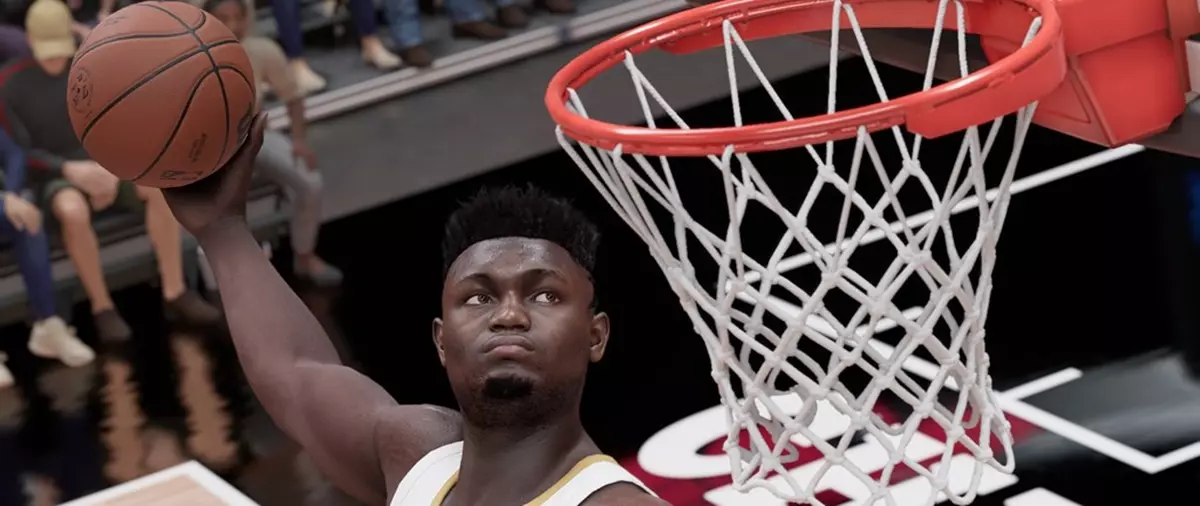 Zion Williamson Build - Zion leaping for a dunk