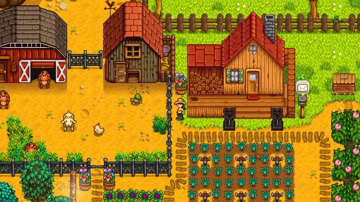 Stardew Valley Best Crops per season - image of farm from game