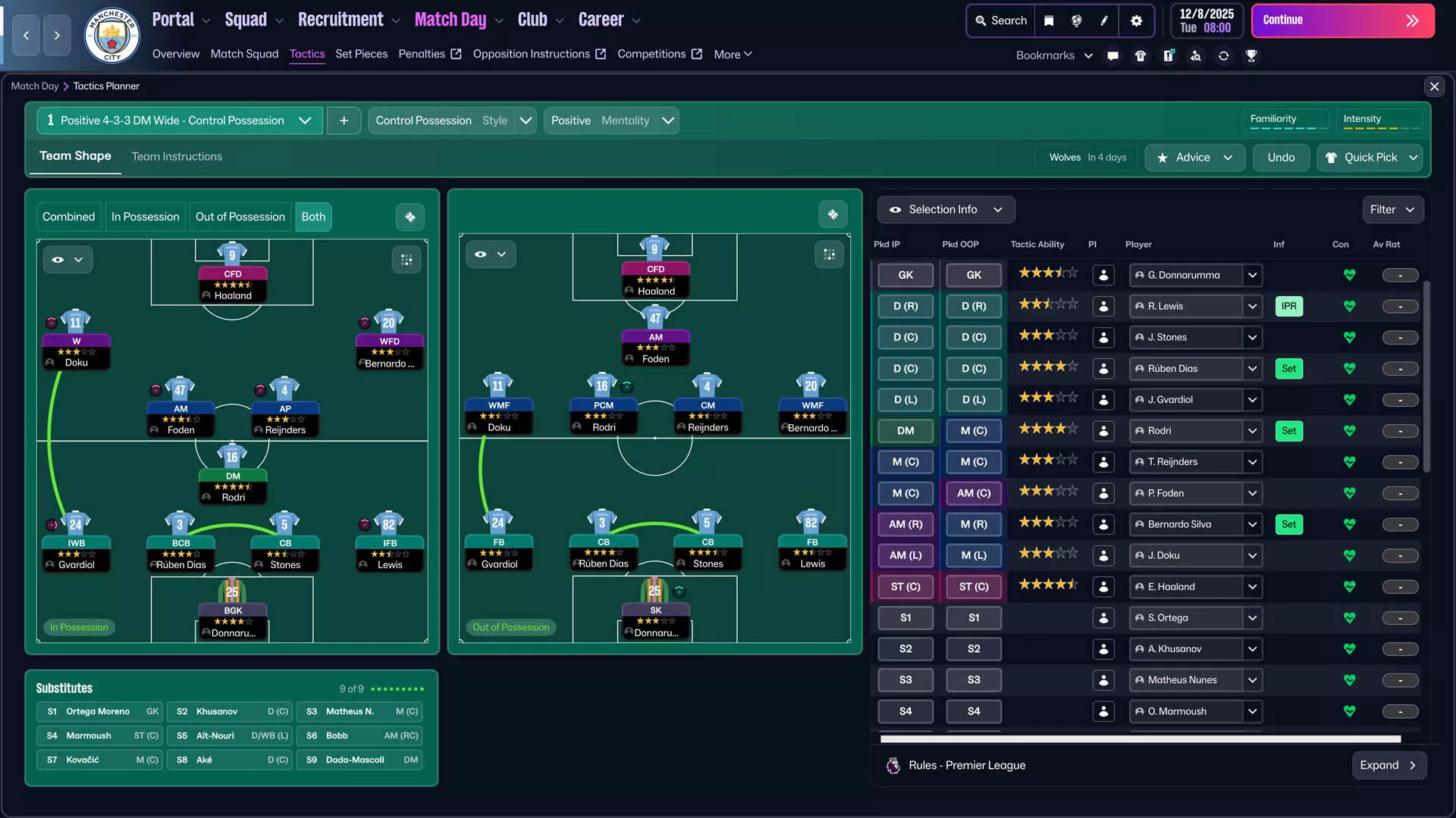 FM26 Women's Defensive MIdfield Wonderkids - image from gameplay